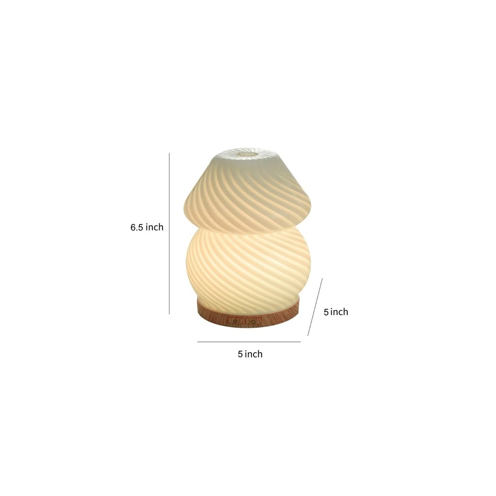 Better Homes & Gardens Mini Ultrasonic Diffuser 150mL Swirl‎ Glass LED Light New